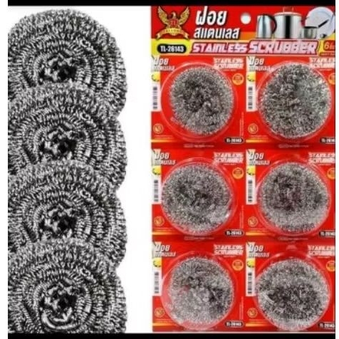 [ยกโหล12แผง]ใหญ่ฟรอยเหล็กแผง6ชิ้นได้12แผงฝอยขัดแสตนเลสยกโหลแผงใหญ่