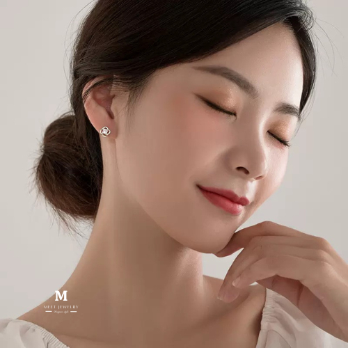 MEET💕ต่างหูเงิน Petai Gem ต่างหูเพชร ต่างหูเก๋ๆ ต่างหูแฟชั่น ตุ้มหูเงินแท้ ต่างหูผู้หญิง ต่างหู รูปที่ 5