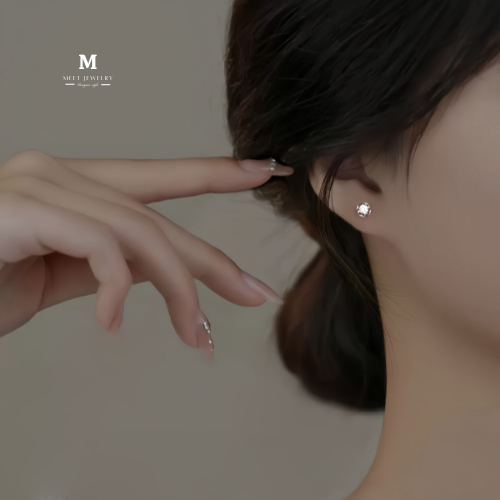 MEET💕ต่างหูเงิน Petai Gem ต่างหูเพชร ต่างหูเก๋ๆ ต่างหูแฟชั่น ตุ้มหูเงินแท้ ต่างหูผู้หญิง ต่างหู รูปที่ 8