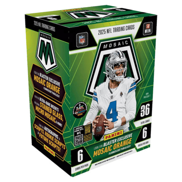 การ์ดสะสมอเมริกันฟุตบอล 2025 Panini Mosaic NFL Football Blaster Box