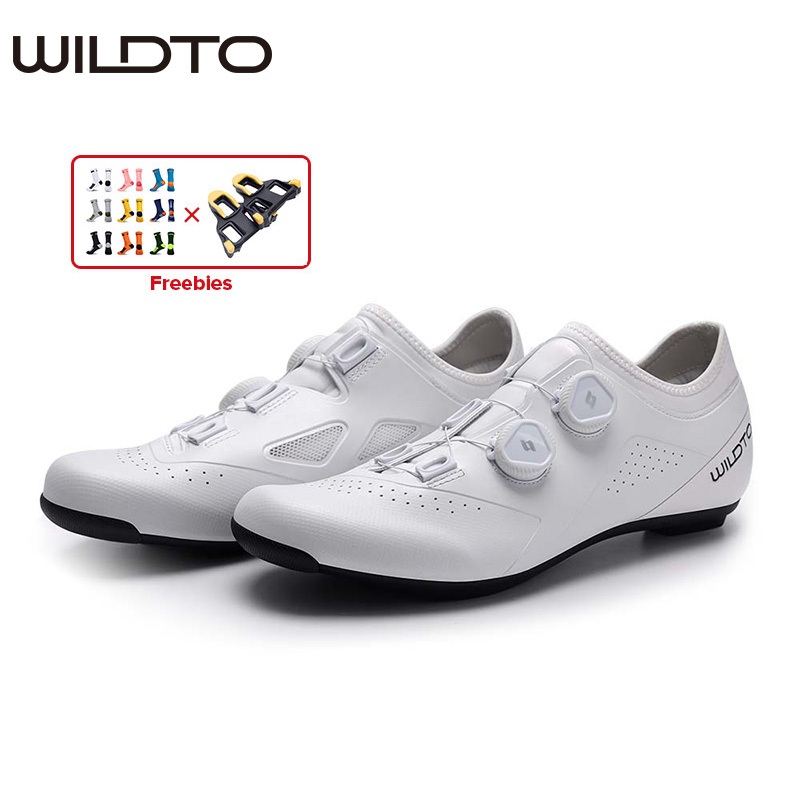Wildto รองเท้าปั่นจักรยานผู้ชาย รองเท้าคลีตผู้หญิง สำหรับเสือหมอบ เข้ากันได้กับ ระบายอากาศดี ระบบปิดแบบหมุน Z24YTS001