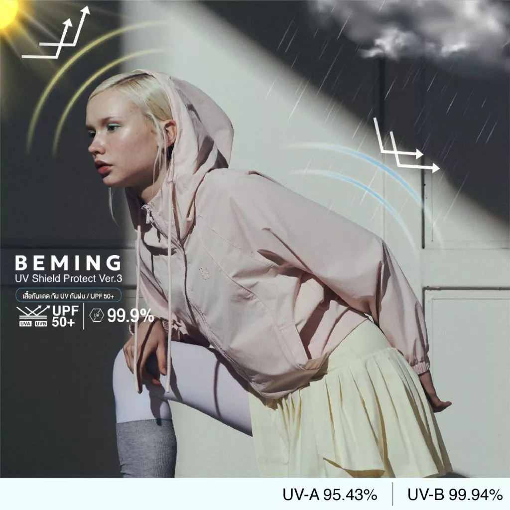 (PRE 7-15 วัน)Bemingtop1151(S-5XL) -BEMING UV Shield Protect Ver.3 - เสื้อกัน UV รุ่นผ้าร่ม ดีไซน์ฮู้ดซิปหน้า thumbnail 7