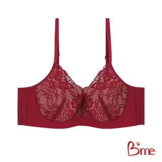 B'me เสื้อชั้นในมีโครง level 1 ฟองบาง รุ่น ME1C66 สีแดง สีน้ำเงิน (ลูกไม้ลายRose) New M.5เข้าคู่กางเกงใน รุ่น ME7A1K