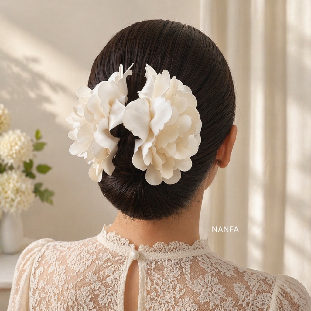 กิ๊ฟหนีบผมดอกกุหลาบผ้าซาติน ดอกใหญ่พรีเมียม หนีบแน่น ไม่หลุด กิ๊ฟผู้หญิงสไตล์เกาหลี มี7สี ใส่ออกงานหรู