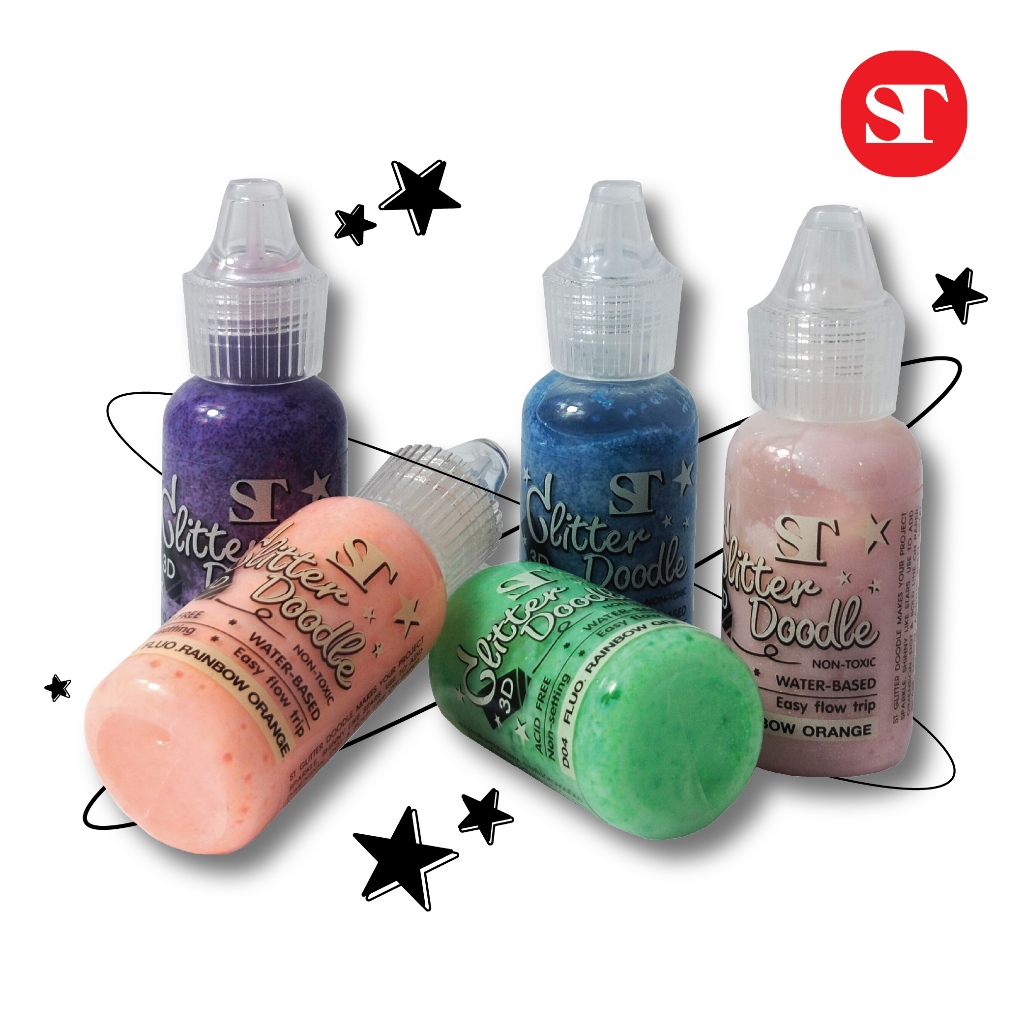 St 3D Doodle กาวร่างเส้นกากเพชร 18ml ราคา ถูกที่สุด ดีลบีเคเค แกลเลอรีภาพที่ 2
