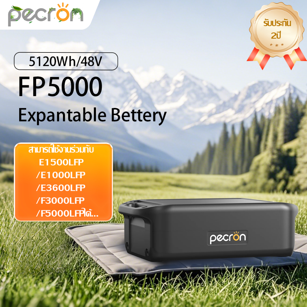 PECRON FP5000-48V Expansion Battery 5120Wh forE1500LFP/E1000LFP/E3600LFP/F3000LFP/F5000LFPแบตเสริมสำ