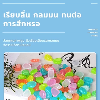 【100 ชิ้น】หินเรืองแสง ก้อนกรวด หินเรืองแสงในที่มืด luminous stone ใช้สำหรับตกแต่งตู้ปลา กระถางต้นไม้ สวน ฯลฯ