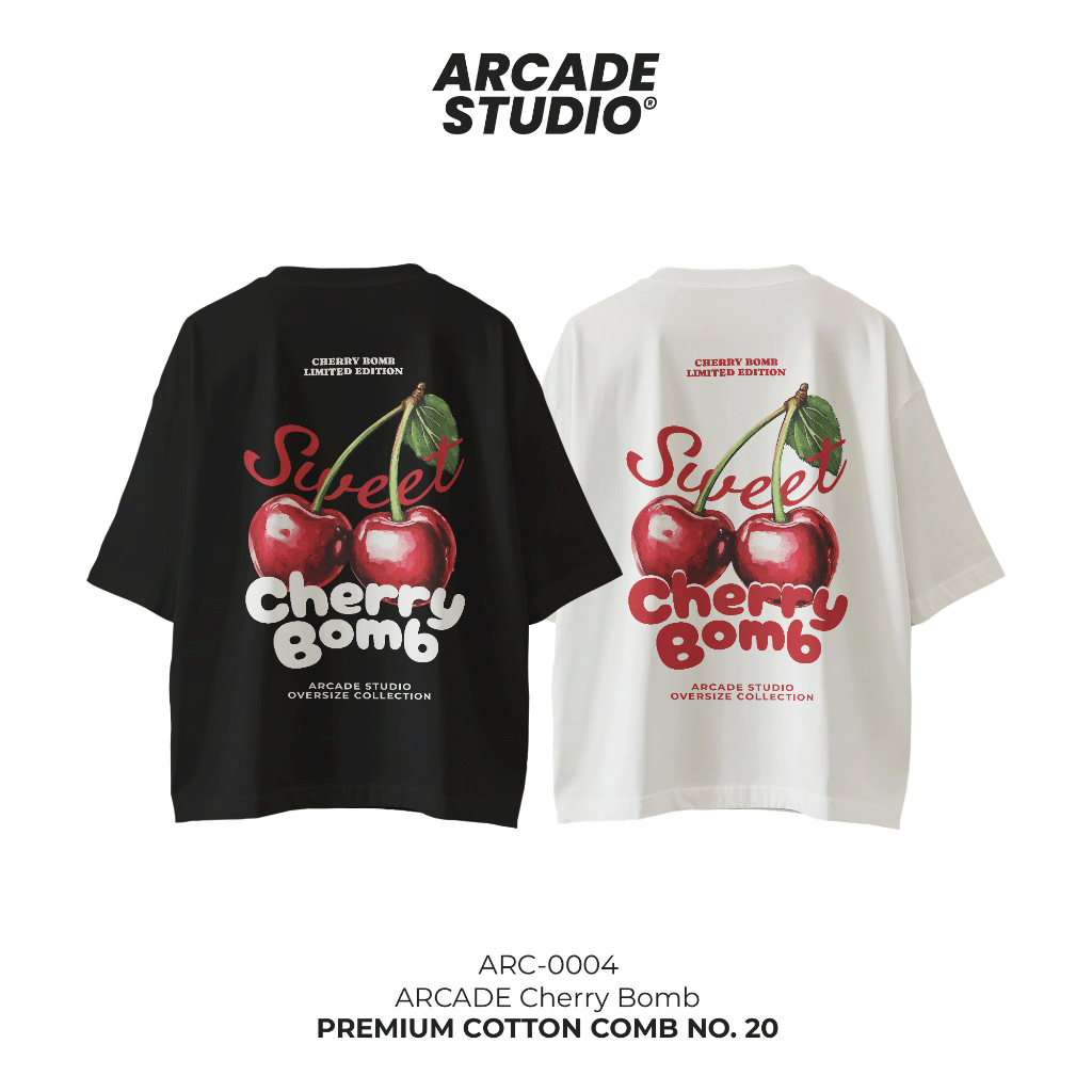 [พรี 4 วัน] ARCADE เสื้อ Cherry Bomb (ARC-0004) / OVERSIZE COTTON COMB 20