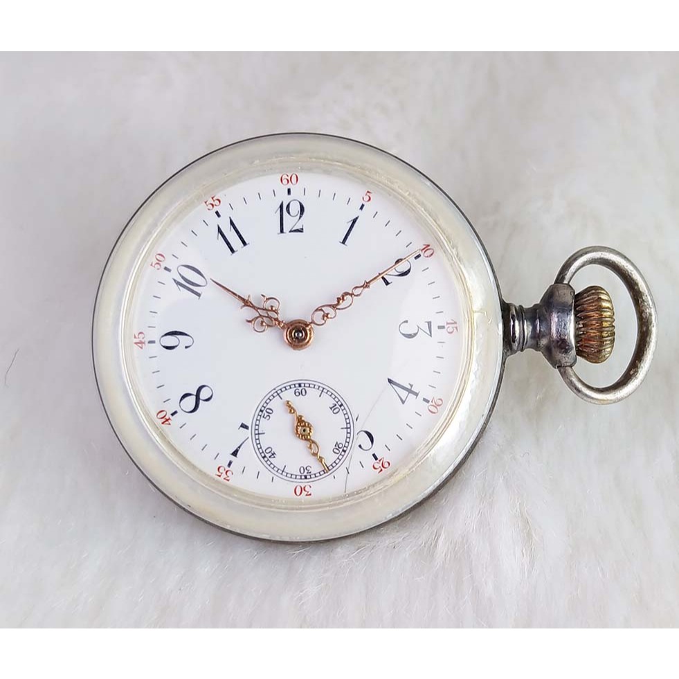 260250-LONGINES Pocket Watch mother of pearl ระบบไขลาน