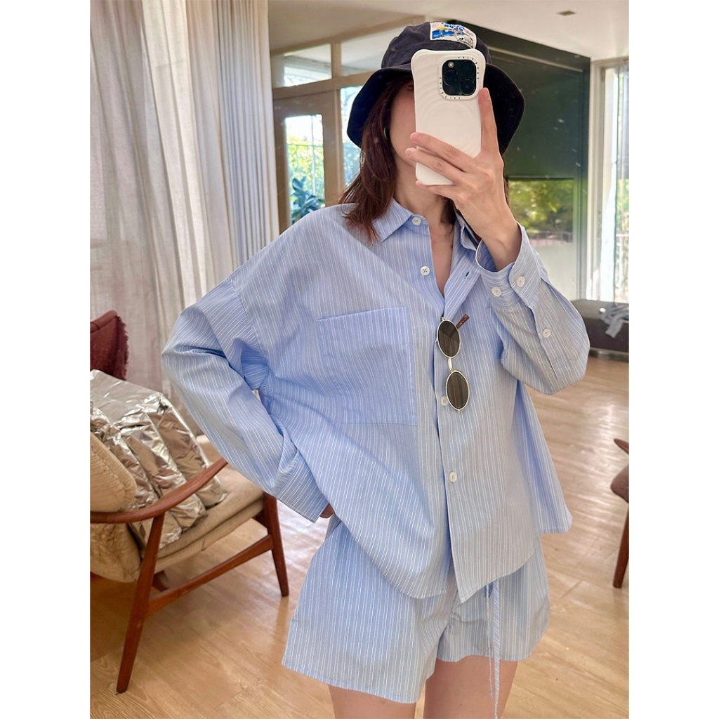 (Trending) Dancing Riot breakfast club shirt  เฉพาะเชิ้ตโอเวอร์ไซส์ | navy-b&w, lightblue, red-navy