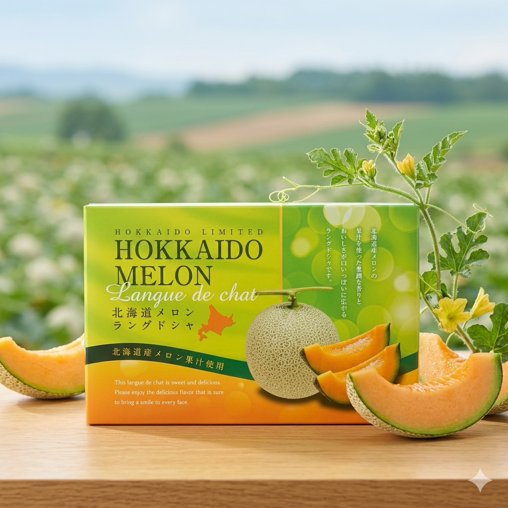 พร้อมส่งในไทย Cookie Hokkaido​ Melon​ เมล่อนของฮอกไกโดหอมเมล่อนหวานกำลังดี