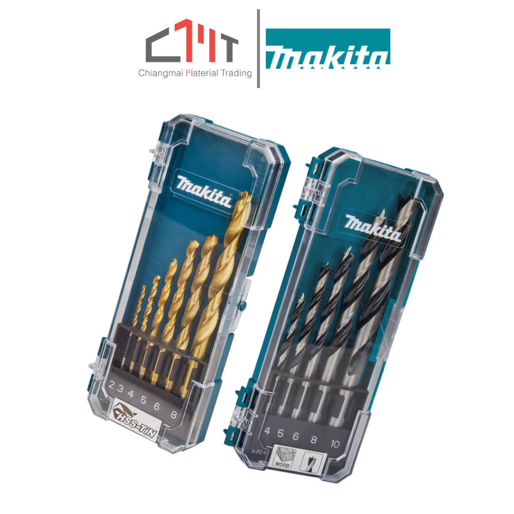 MAKITA ชุดดอกสว่าน 5 ชิ้น เจาะไม้, เจาะเหล็ก No.D-72833,D-72861 – โปรปัง
