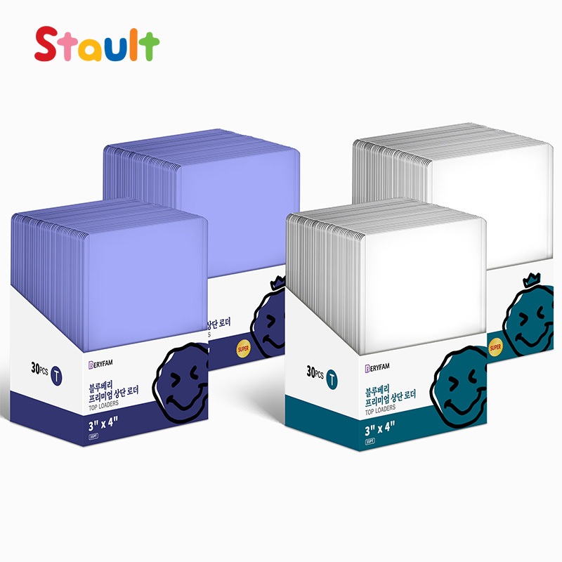 30ชิ้น BERYFAM Toploader ใส่การ์ด 35pt ท็อปโหลด Topload Kpop Pokemon ถนอมการ์ด ซีรีส์ Blueberry