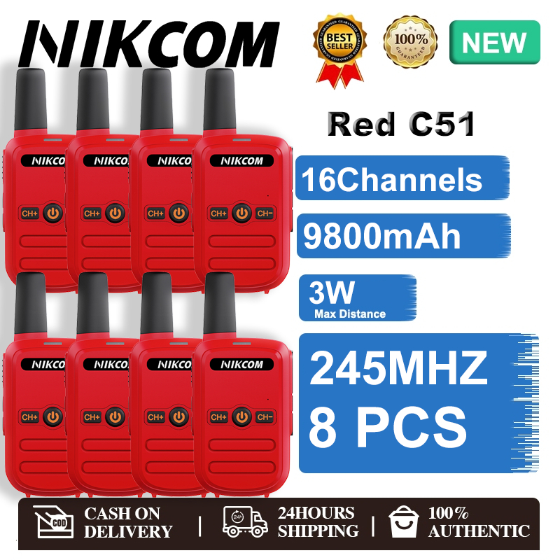 【8 ชิ้น】วิทยุสื่อสาร วิทยุ รุ่นC51 3W 16 ช่อง 245MHz 9800mAh สไตล์ที่ใช้งานได้จริง เหมาะสำหรับหลายโอกาส👍👍👍