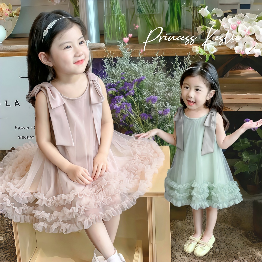 เดรสเด็กผู้หญิง Princess Kesli ชุดสวยหรูสำหรับงานวันเกิดและปาร์ตี้ 1-9 ปี