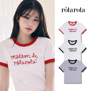 พร้อมส่ง / เสื้อยืด ❤️💯❤️ Rolarola - Maison De Rola Ringer T-shirt ส่งสินค้าทุกวัน ส่งเร็ว