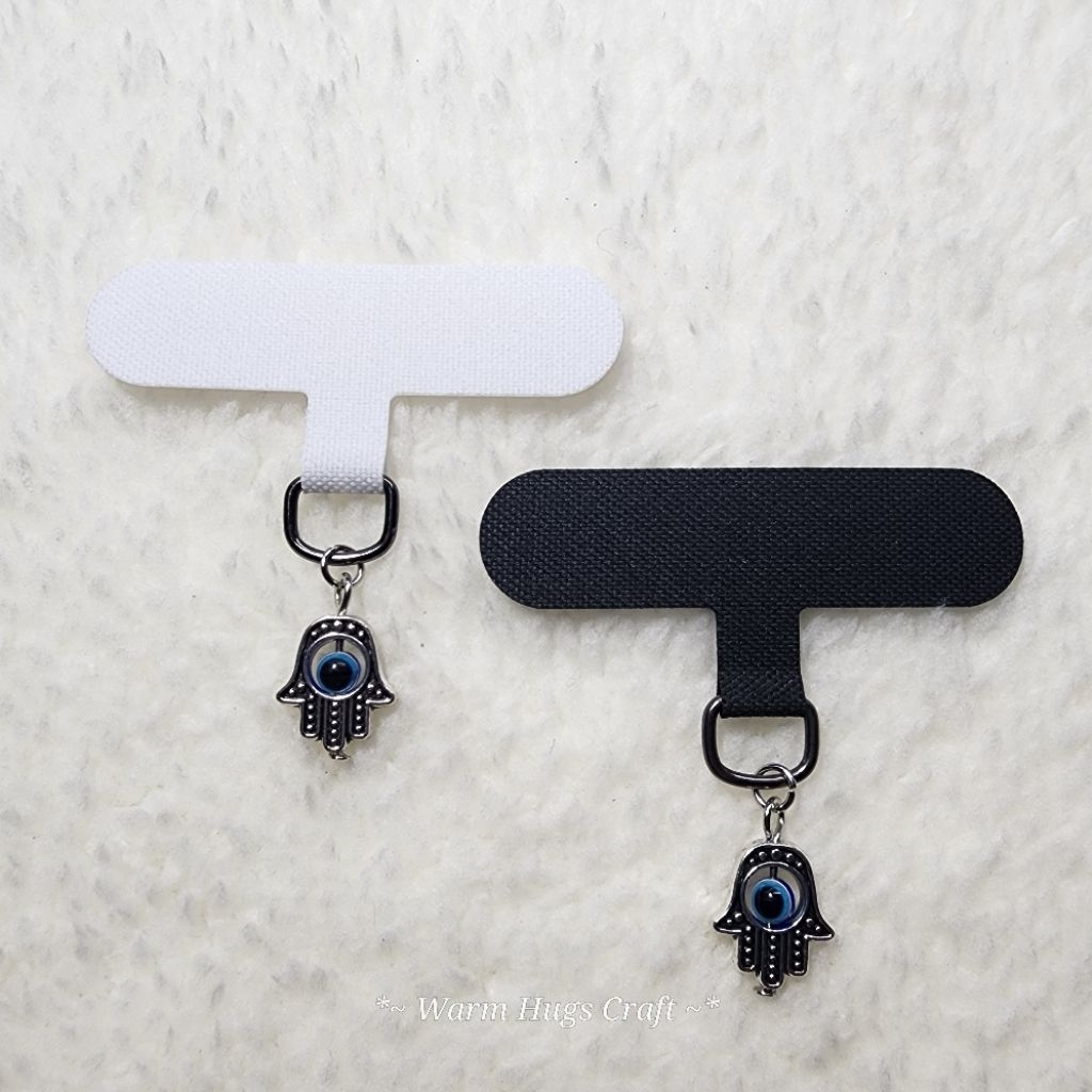 Phone lanyard pad >> แพทช์คล้องมือถือ Evil eye แผ่นห้อยโทรศัพท์ ปะเก็นสายคล้องมือถือ คลิปโทรศัพท์ เคสโทรศัพท์มือถือ