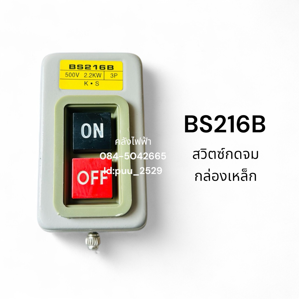 BS216B สวิตซ์กดจมกล่องเหล็ก