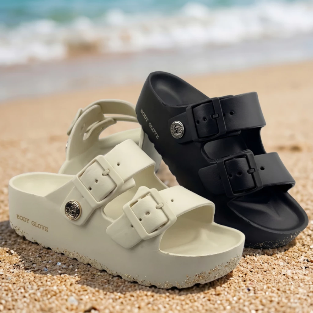 BODY GLOVE Women's Sandals 2026 รองเท้าแตะ ผู้หญิง สีครีม-ดำ