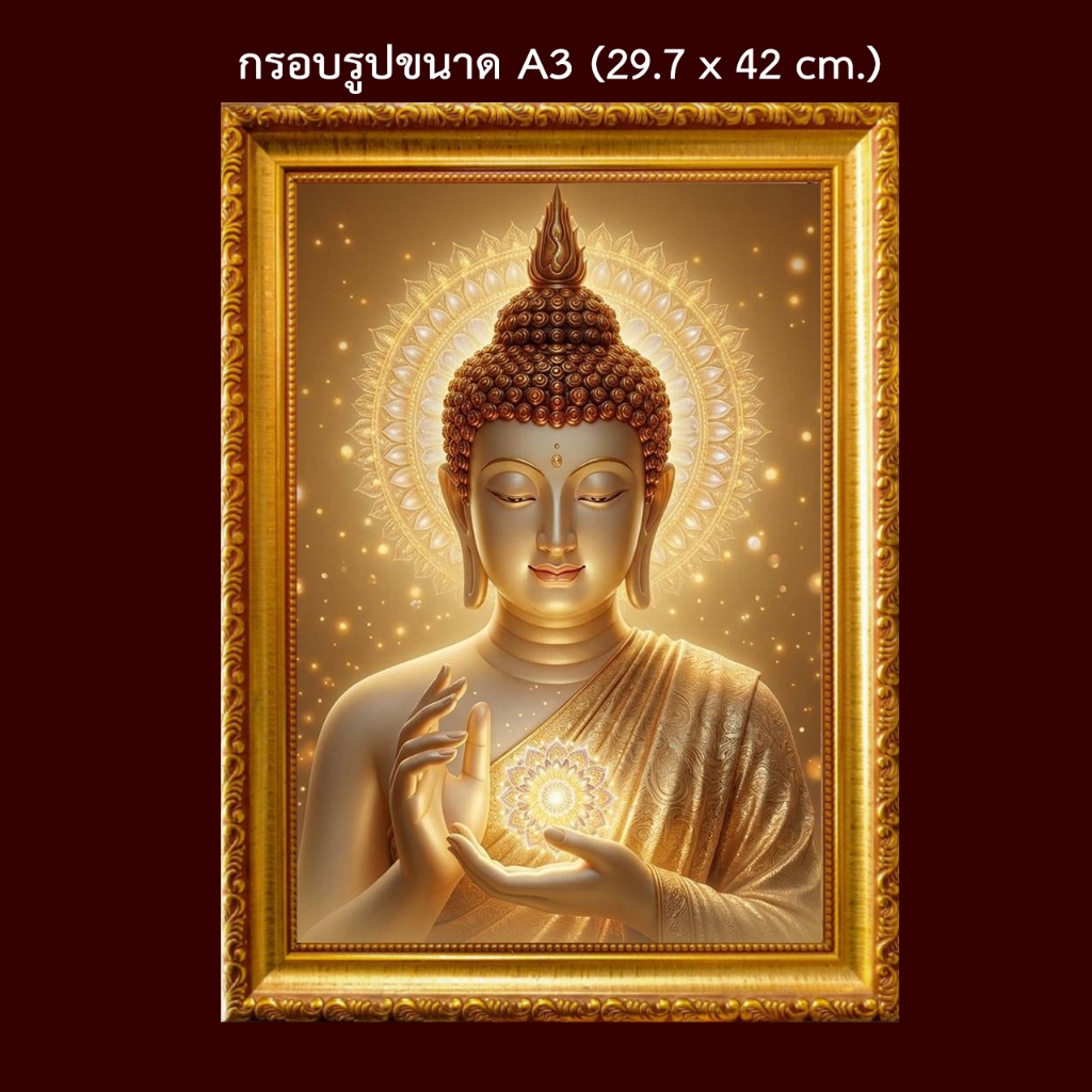 พระสัมมาสัมพุทธเจ้า รูปพร้อมกรอบรูปบูชา KNN10 พระพุทธเจ้า