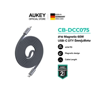 AUKEY CB-DCC075 สายชาร์จ Circlet Blink Magnetic สายชาร์จแม่เหล็ก USB-C 60W ไม่พันกัน