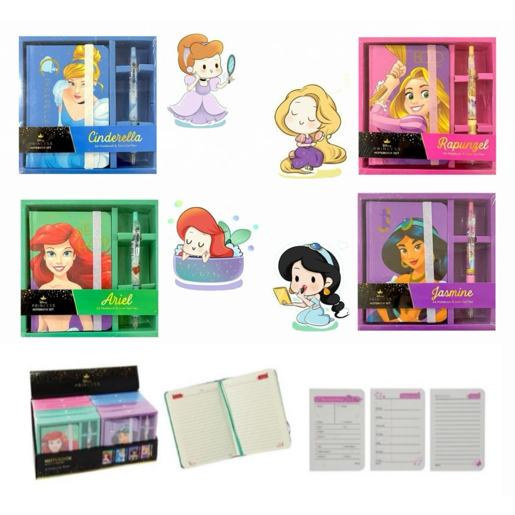 ชุดสมุดบันทึก Disney Princess / Avengers Notebook Set A6 พร้อมปากกาเจล