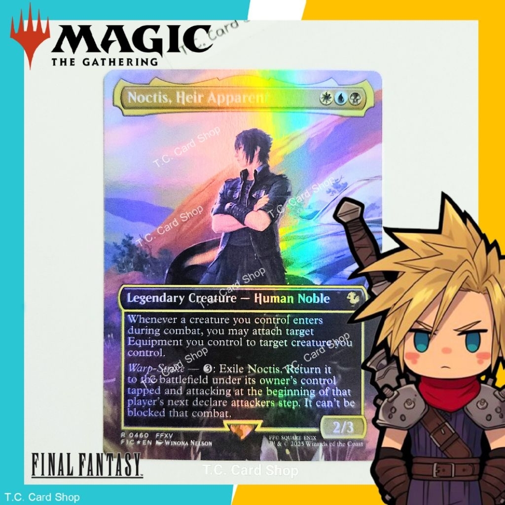 Noctis, Heir Apparent (Borderless) Foil - R0460 FFXV- Final Fantasy - Magic the Gathering (MTG) (FIC
