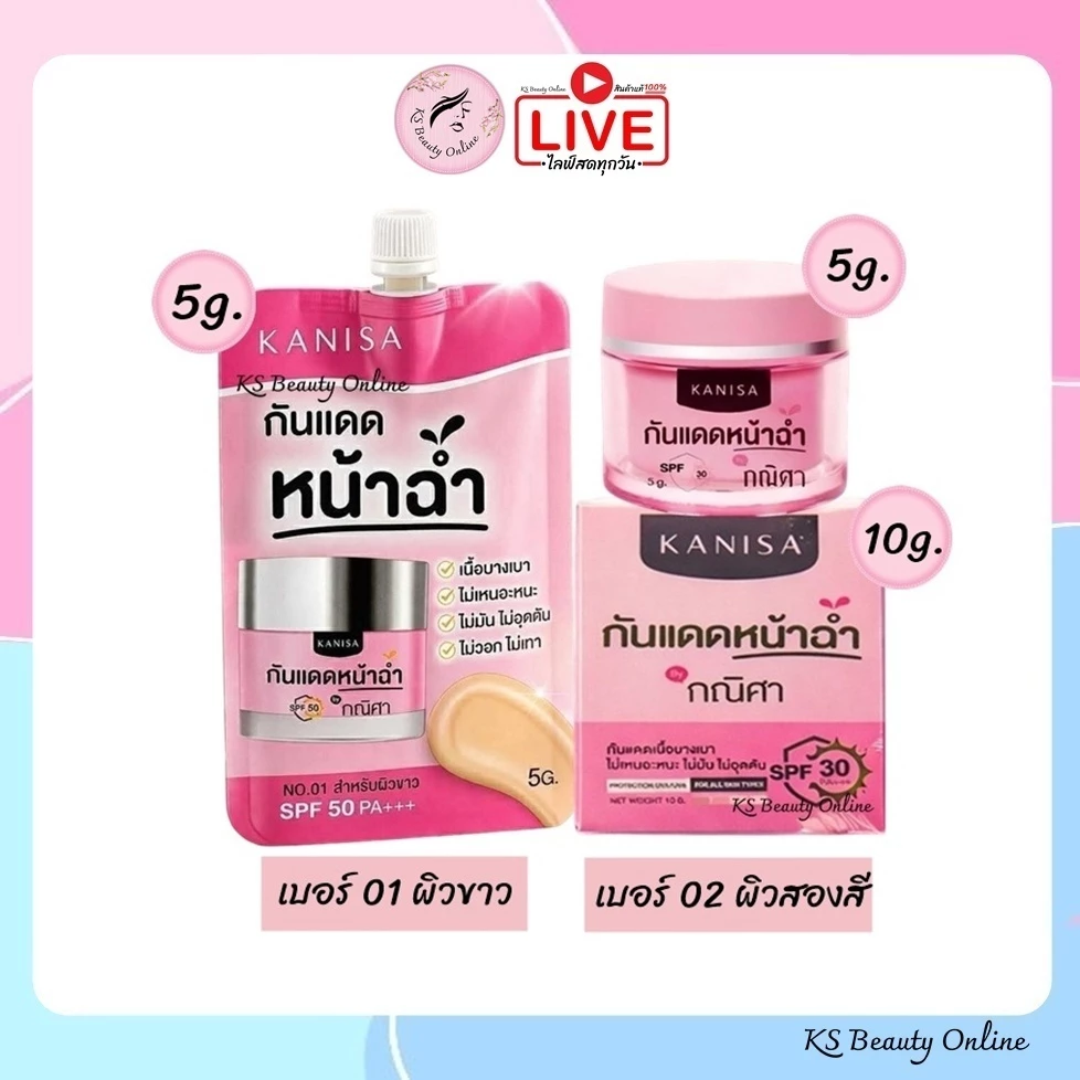 กณิศา กันแดดหน้าฉ่ำ Kanisa Nah Cham Cc Sunscreen SPF30 PA+++