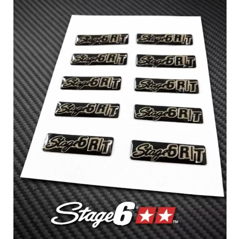 Sticker Stage6 R/T kích thước 0.7x2.2 cm | Sticker dán shock, dán xe máy, resin 3D chịu nước