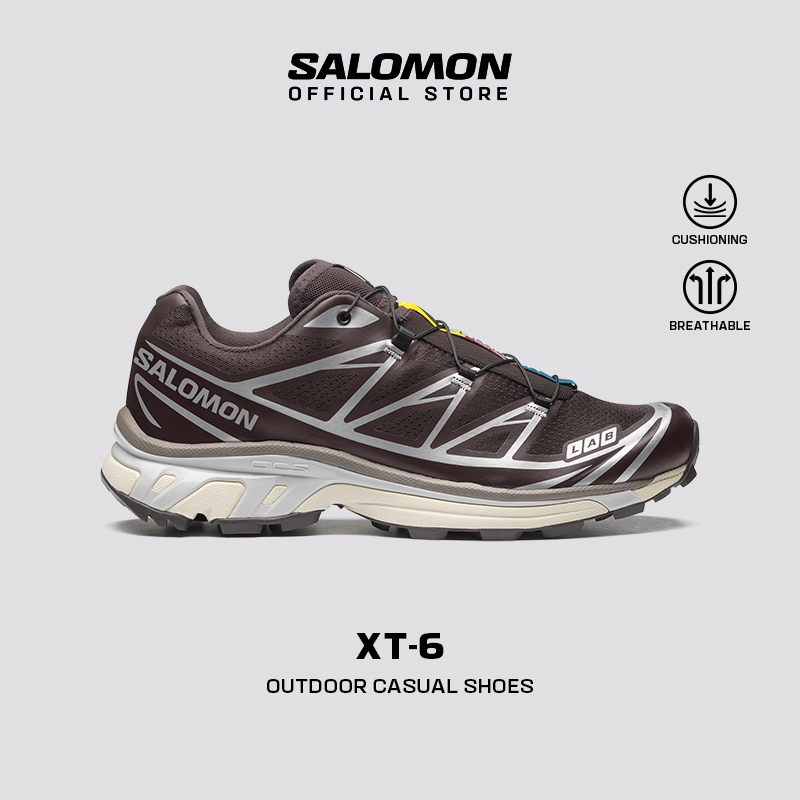 SALOMON XT-6 Black Coffee Silver Unisex Sportstyle Sneakers รองเท้าผ้าใบ L47690400 Official Store