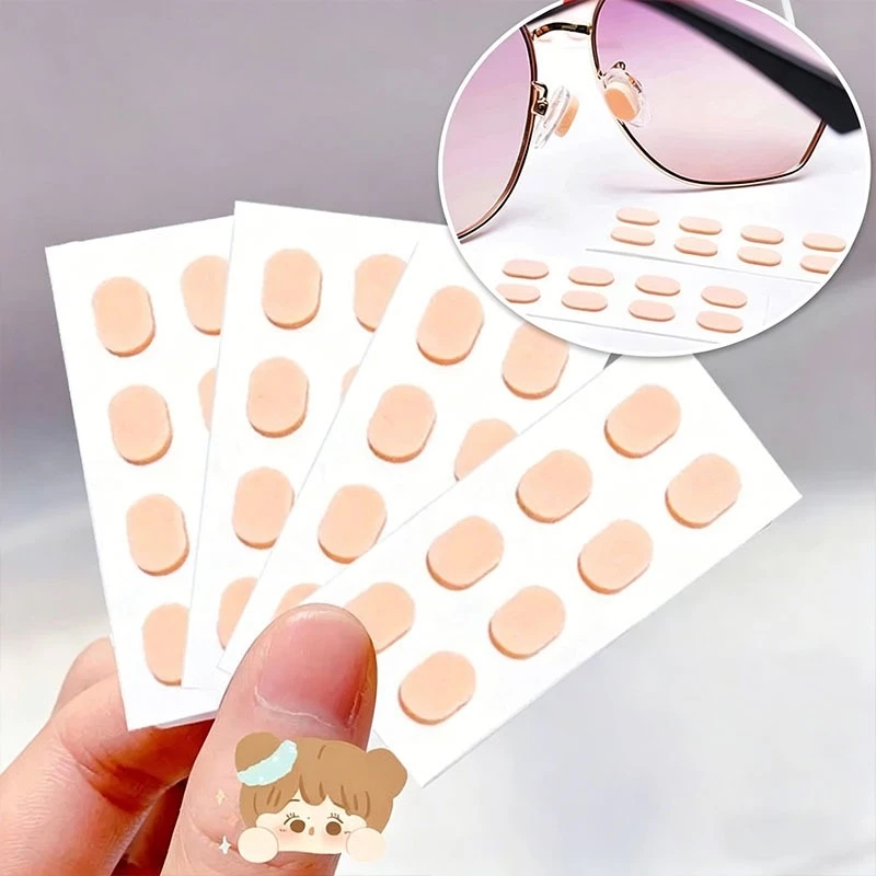 Nuxio แป้นรองจมูกแว่นตา กันลื่น นุ่มสบาย ระบายอากาศดี ไม่ทิ้งรอยแดง สำหรับแว่นสายตาและแว่นกันแดด (8 ชิ้น)