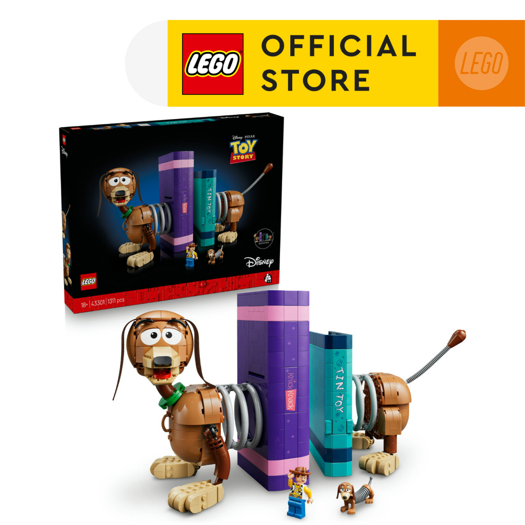 LEGO Disney Pixar 43301 Toy Story Slinky Dog Bookends (1311 Pieces), Building Blocks, Kids Toy