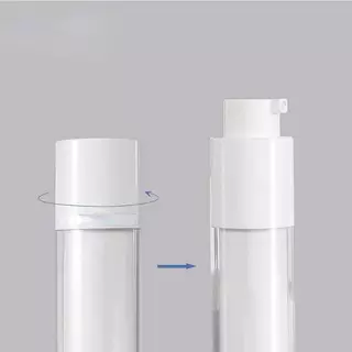 [COSS] (แพ็ค 5 ) ขวดปั๊มสุญญากาศ ทรงเหลี่ยม/ทรงกลม ขนาด 15/30/50ml ใส่เซรั่ม,เอสเซนส์,กันแดด /พร้อมส่ง ราคาถูก