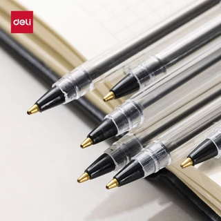 ปากกาลูกลื่นแบบปลอก Deli รุ่น EQ4 ปากกาลูกลื่น ขนาดเส้น 1.0 มม. (4 สี/จำหน่าย 1กล่อง/50 ด้าม)