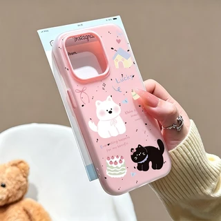 2in1 แมว เคส For VIVO V40 Pro Y02A Y02T Y27S Y36 Y77T Y91C Y50 Y30 Y17S Y16 Y19S Y22 Y03 Y18 Y15S Y15A Y17 Y12 Y20 Y21