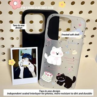 2in1 แมว เคส For VIVO V40 Pro Y02A Y02T Y27S Y36 Y77T Y91C Y50 Y30 Y17S Y16 Y19S Y22 Y03 Y18 Y15S Y15A Y17 Y12 Y20 Y21