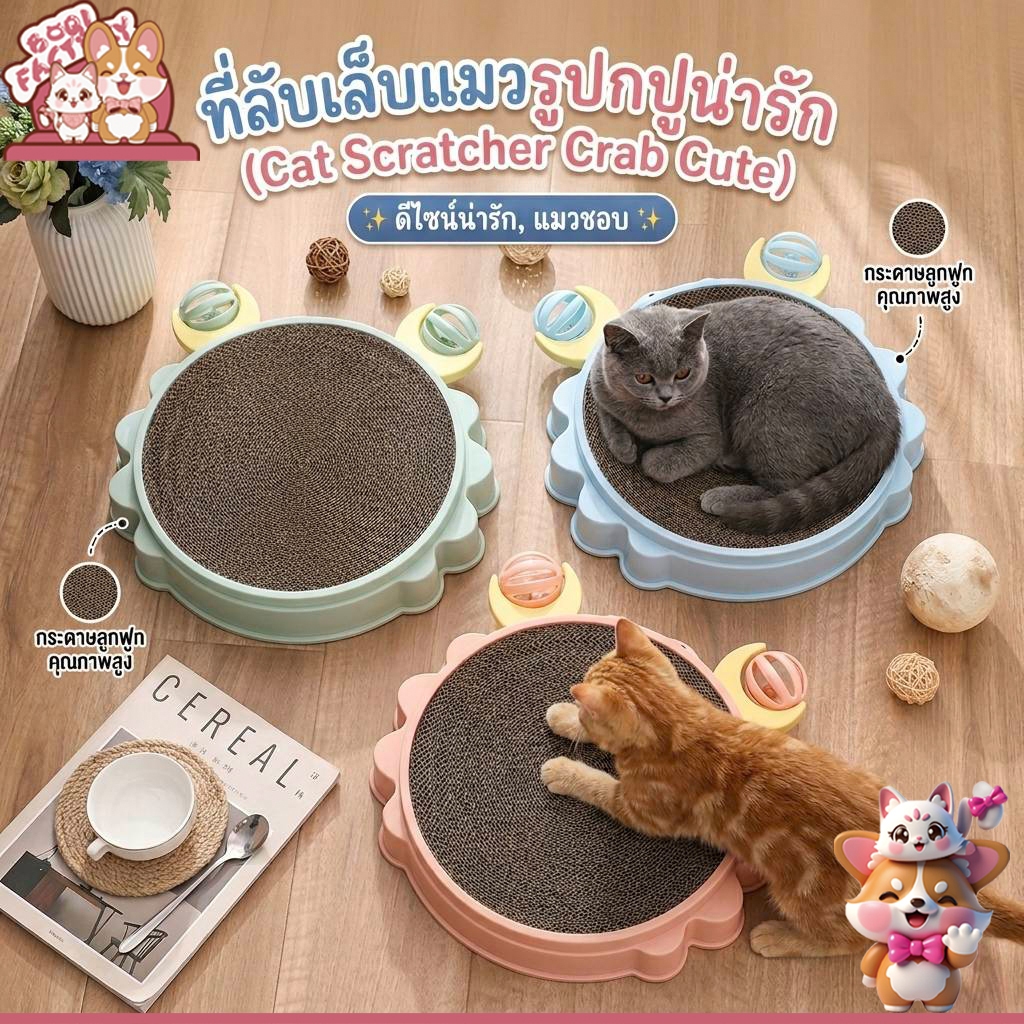 Boqi Factory ที่ลับเล็บแมว ฝนเล็บแมว  อ่างกรงเล็บแมว ลูกฟูกฝนเล็บ พร้อมรางลูกบอล 0935