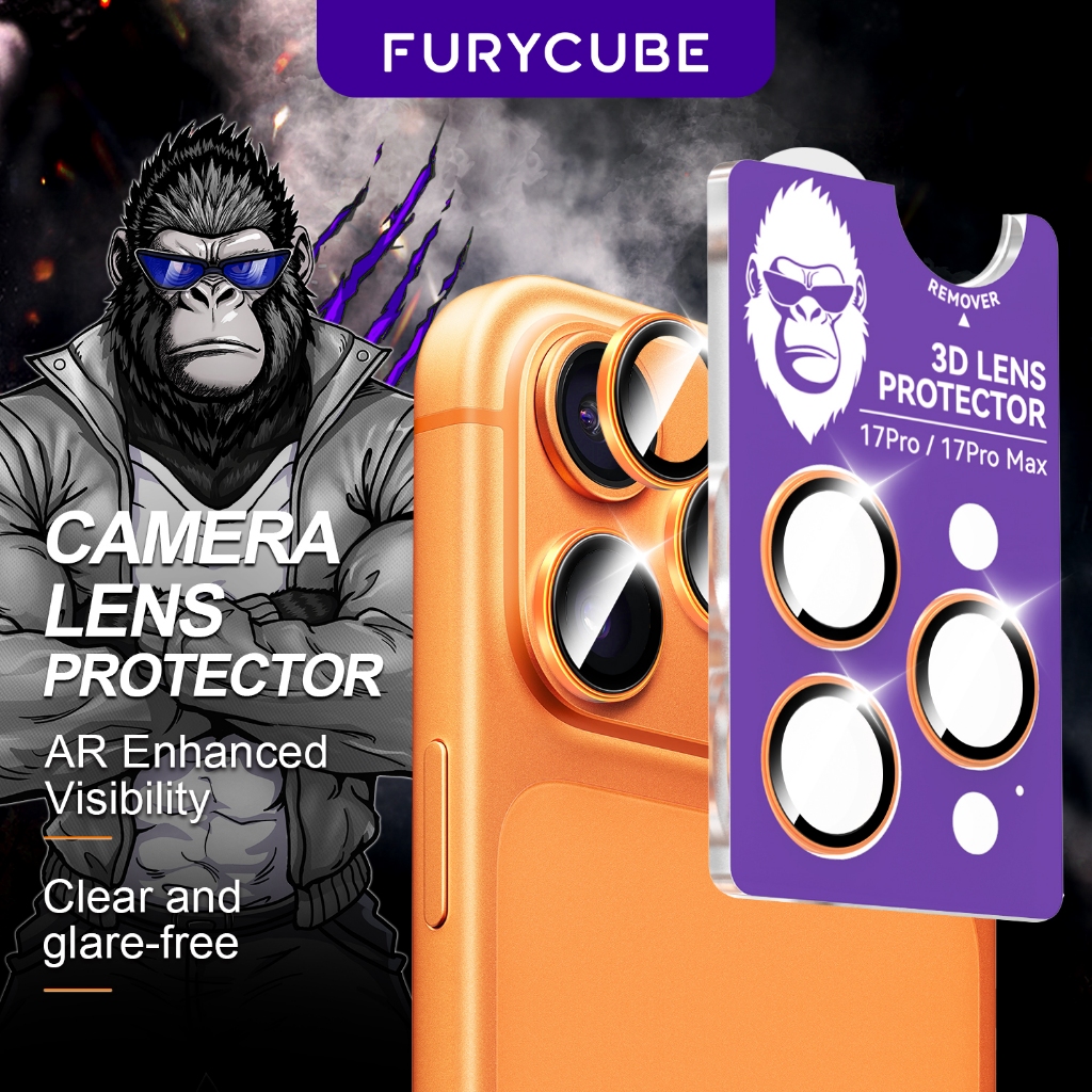 FURYCUBE สำหรับ iPhone เลนส์กล้องกันรอย สีตามเครื่อง งานPREMIUMสีสวย อุปกรณ์ติดตั้งรวมอยู่ด้วย