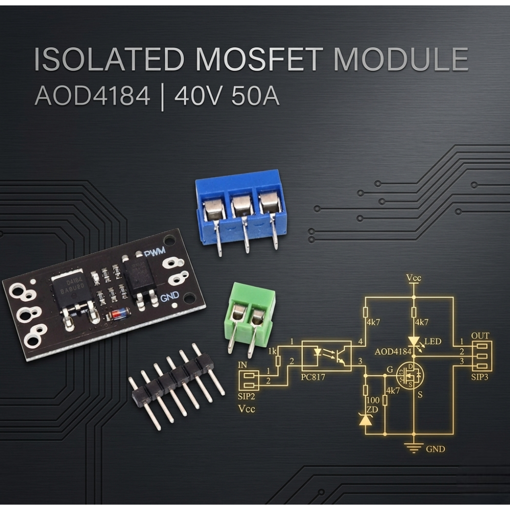 Isolated MOSFET Tube Module,AOD4184-40V 50A