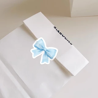( LP ) สติกเกอร์ 200 ชิ้น/แพ็ค พร้อมส่ง สติกเกอร์รูปโบว์ เหมาะสำหรับบรรจุภัณฑ์ ตกแต่ง