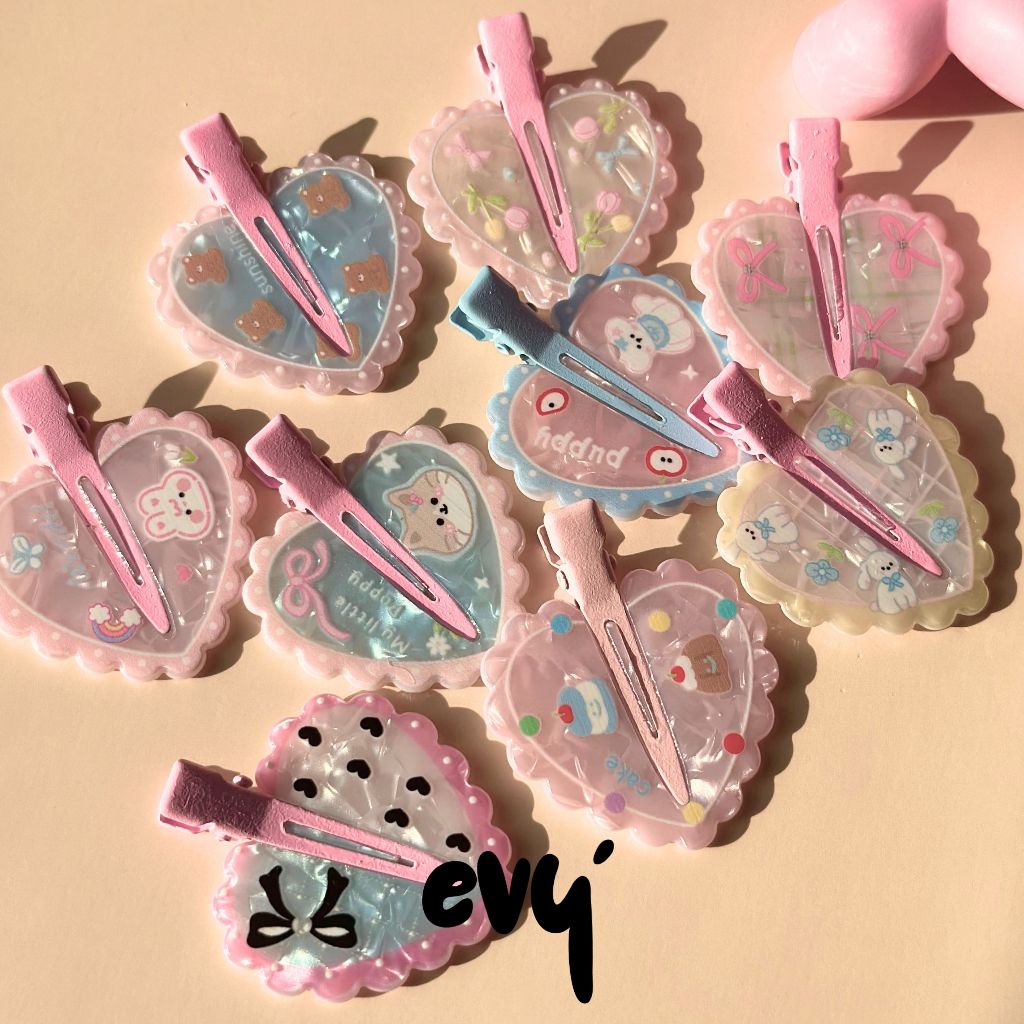 🔥พร้อมส่ง🔥 กิ๊บหินอ่อน กิ๊บแต่งหน้า กิ๊บหัวใจ ไม่กินผมไม่ทิ้งรอย