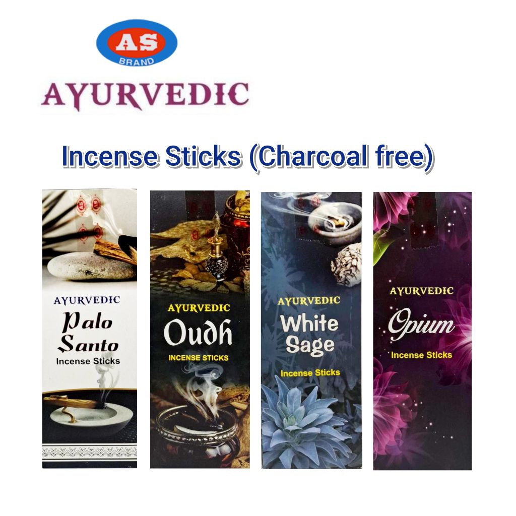 ธูปหอมอายุรเวท Ayurvedic Incense Sticks (Charcoal-Free)