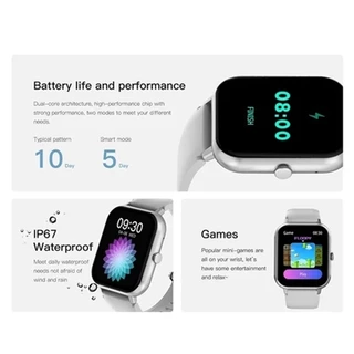 🥰HUAWUI【Free 2 Strap】Smart Watch 2.01สมาร์ทวอทช์กันน้ำระดับ IP67 พร้อมฟังก์ชั่นบลูทูธ และฟังก์ชันตรวจสอบสุขภาพ นิ้ว120+