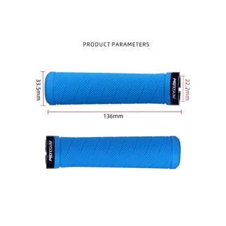 Mountain bike TPR aluminum alloy lockout grips with textured ไม่มีกล่อง