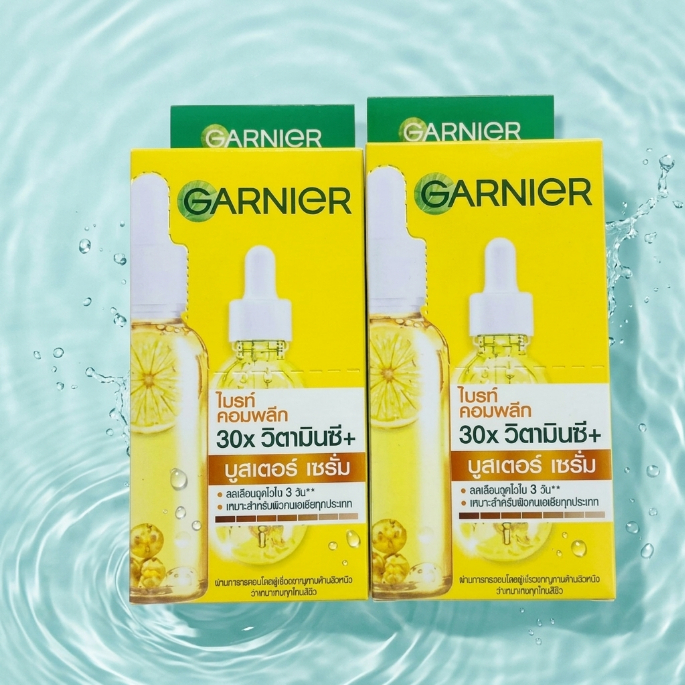 กานิเย่ วิตามินซี เซรั่ม หน้าใส Bright Complete 30x Vitamin C Booster Serum 7.5ml x6 ซอง