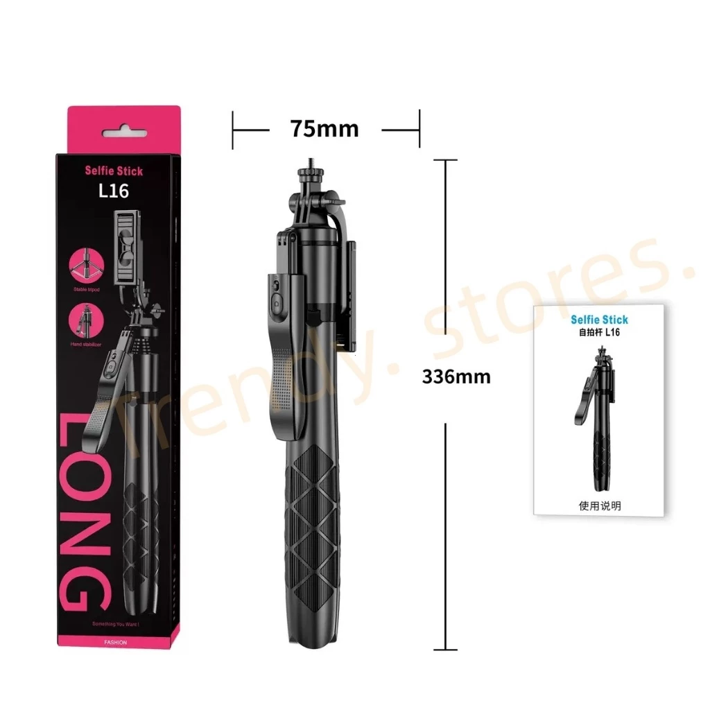 ใหม่ L16 ขาตั้งกล้องไม้เซลฟี่ไร้สาย 1.55m. พับได้มาพร้อมรีโมทบลูทูธ พิเศษสามารถใช้กล้องแอคชั่น Gopro สมาร์ทโฟนได้ thumbnail 7