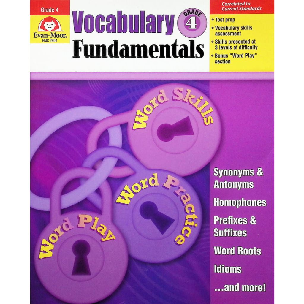 Evan-Moor Vocabulary Fundamentals G4 ได้รับลิขสิทธิ์แท้จาก Evan-Moor ใช้สอนจริง เห็นผลจริง พร้อมคำปร