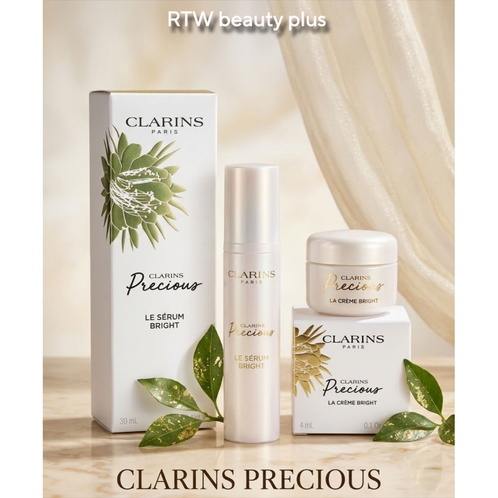 Clarins Precious (Set 2 ชิ้น) Clarins Precious La crème bright 4ml + Clarins Precious Le sérum brigh