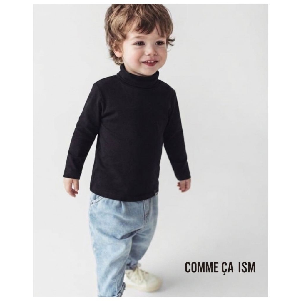 Comme ça ism 💯 เสื้อคอเต่าสำหรับเด็ก ไซส์ 120 ใช้งานน้อย ผ้านุ่มเนื้อดี