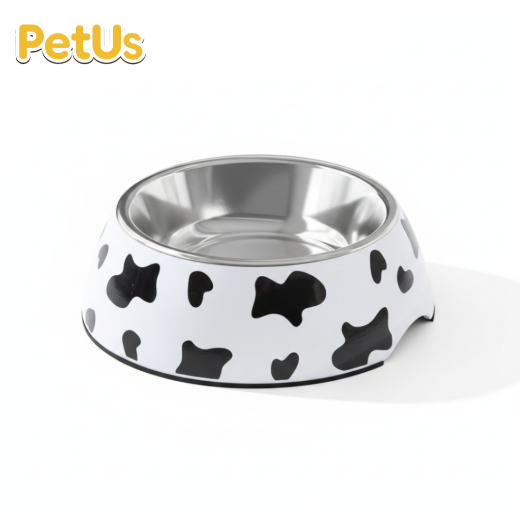 Petus ชามอาหารสัตว์เลี้ยงกันลื่น สแตนเลส ถอดล้างง่าย สำหรับหมาแมว Pet Bowl Petus Kingkaew